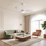 Ventilador de techo MAXI blanco Ø132 cm silencioso con luz LED DC 40W 