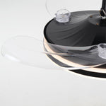 Ventilador de techo Serena motor DC ultrasilencioso negro de Ø100 cm con 3 aspas retráctiles y luz LED
