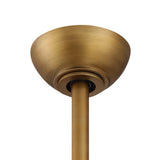 Ventilador de techo Varel en oro satinado Ø132 cm con luz LED y aspas de madera maciza 100%