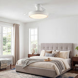 Ventilador de techo Aura motor DC ultrasilencioso de Ø91 cm con aspas retráctiles y luz LED 