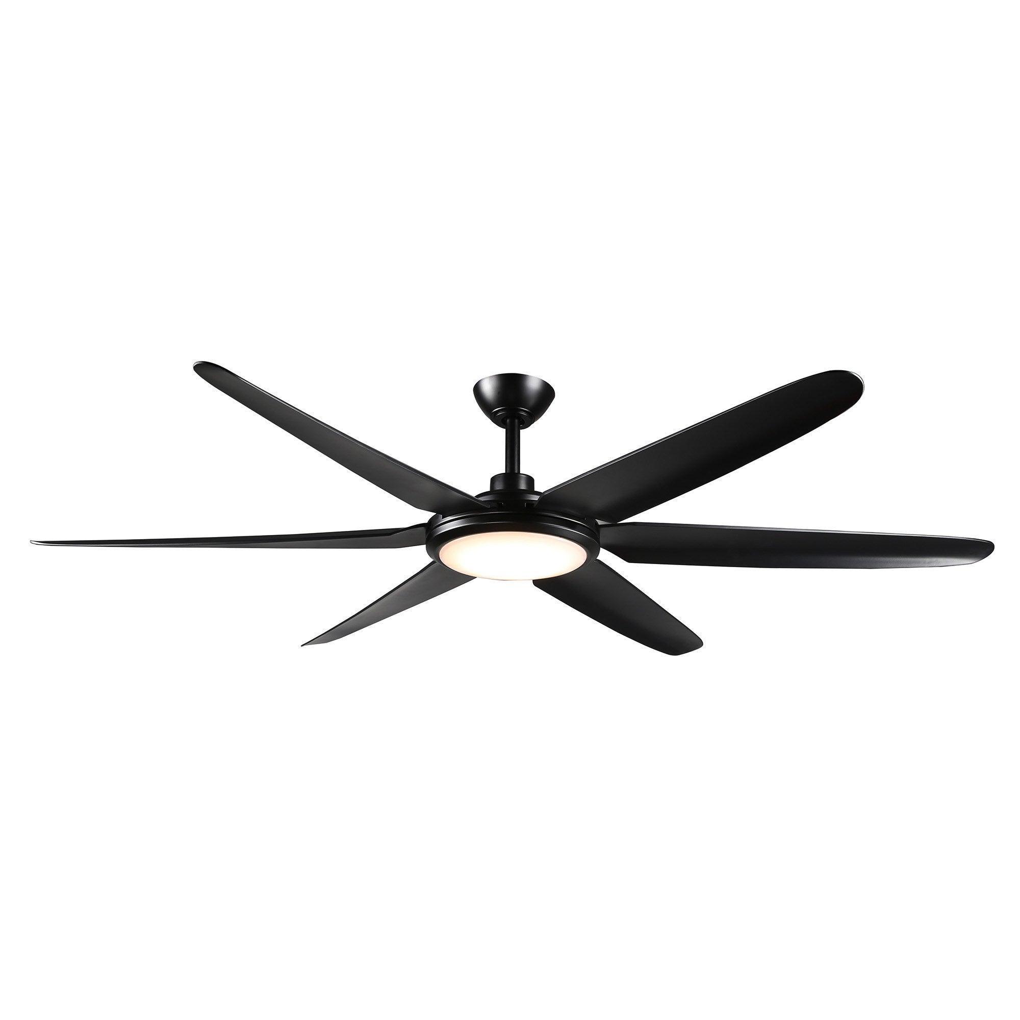Ventilador de techo industrial de Ø165 cm Motor DC con luz y mando a distancia