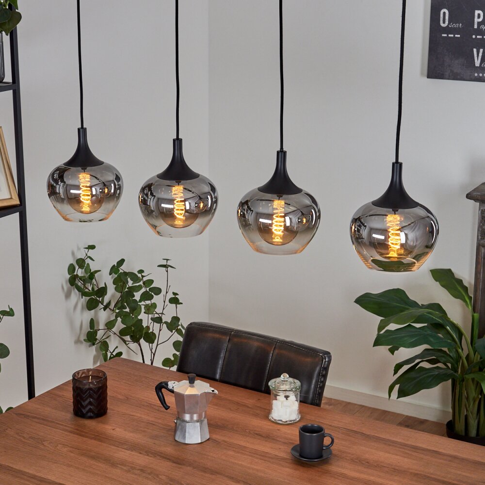 Lámpara colgante moderna de racimo con degradado de forma orgánica para comedor y sala de estar