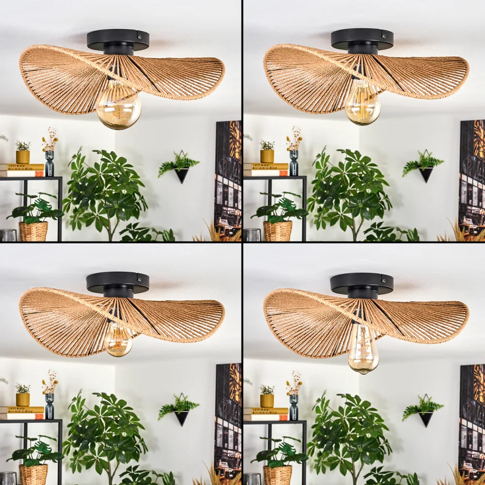 Lámpara de techo empotrada rústica Art Déco para sala de estar y dormitorio