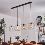 Lámpara colgante lineal nórdica moderna para comedor y sala de estar