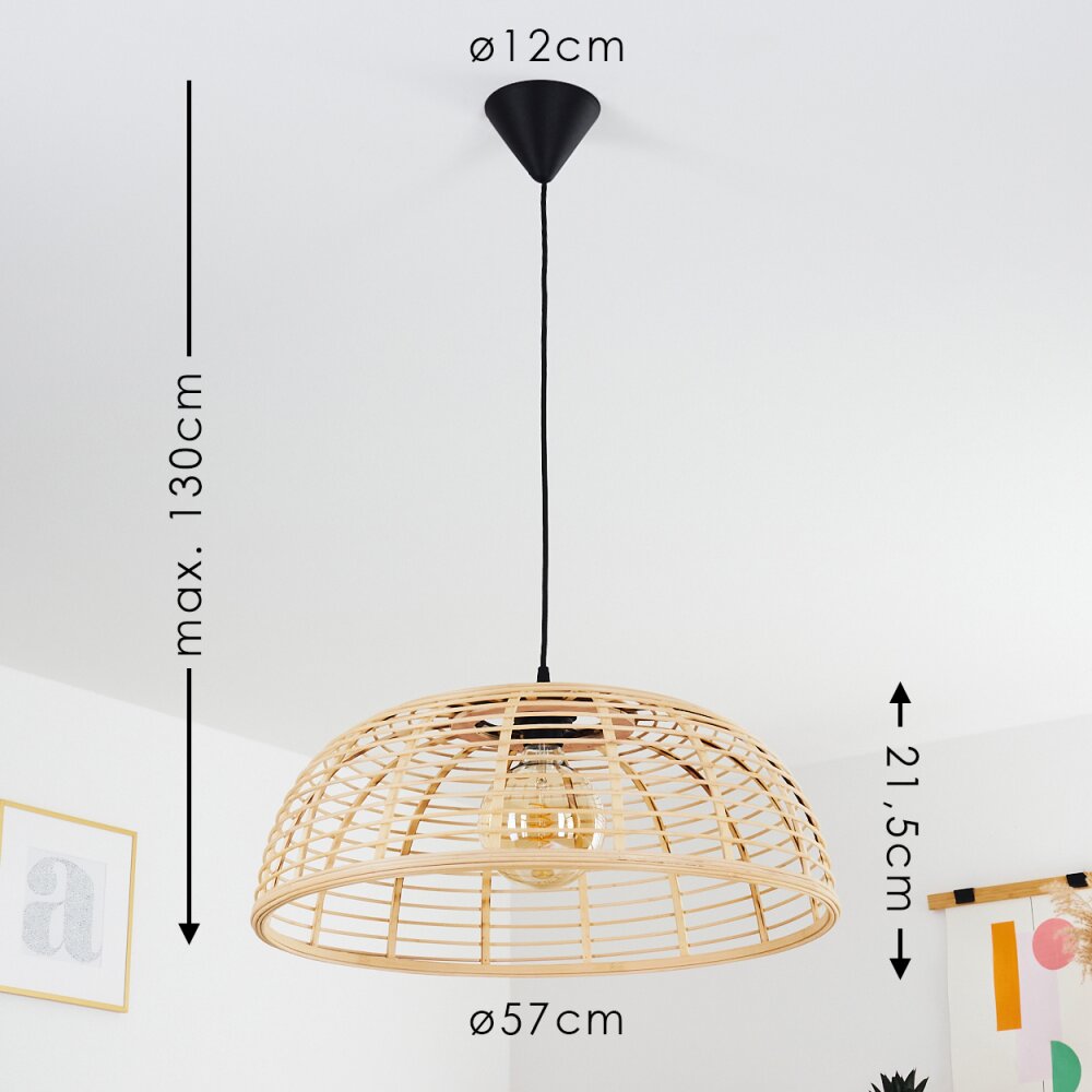 Lámpara colgante de bambú estilo bohemio para cocina y comedor