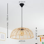 Lámpara colgante de bambú estilo bohemio para cocina y comedor