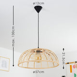 Lámpara colgante de bambú estilo bohemio para cocina y comedor