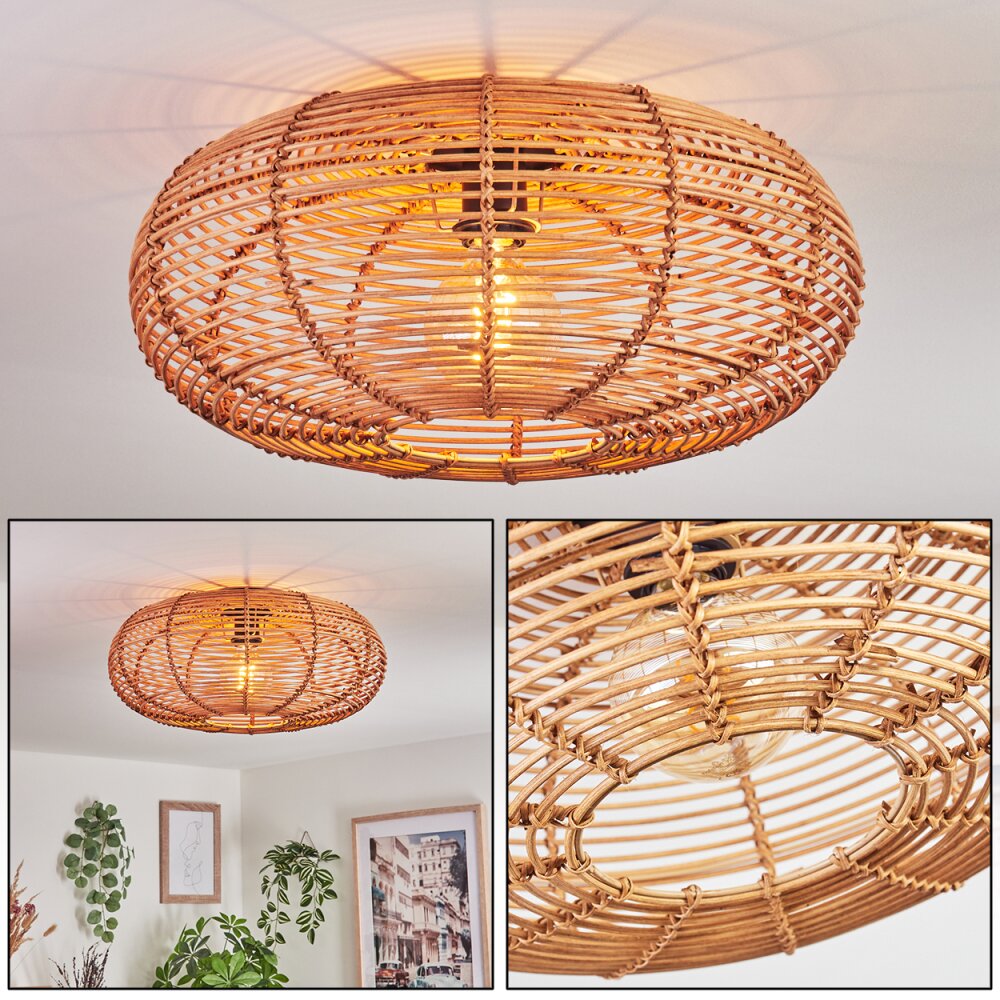 Lámpara de techo escandinava boho de montaje al ras para sala de estar y dormitorio