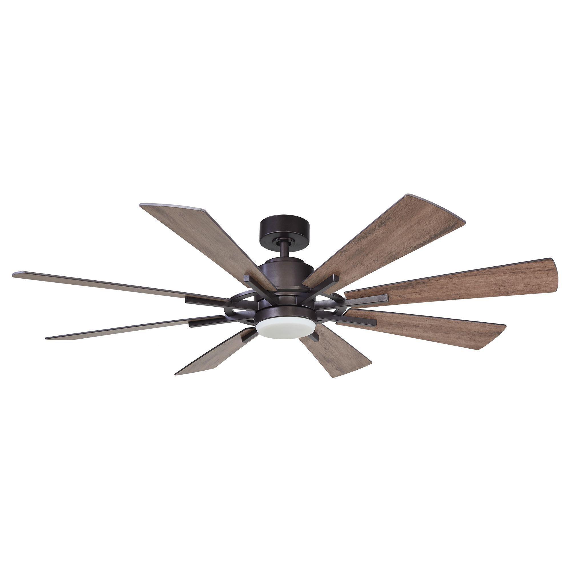 Ventilador de techo Oretha Windmill DC de 152 cm (60") con iluminación LED