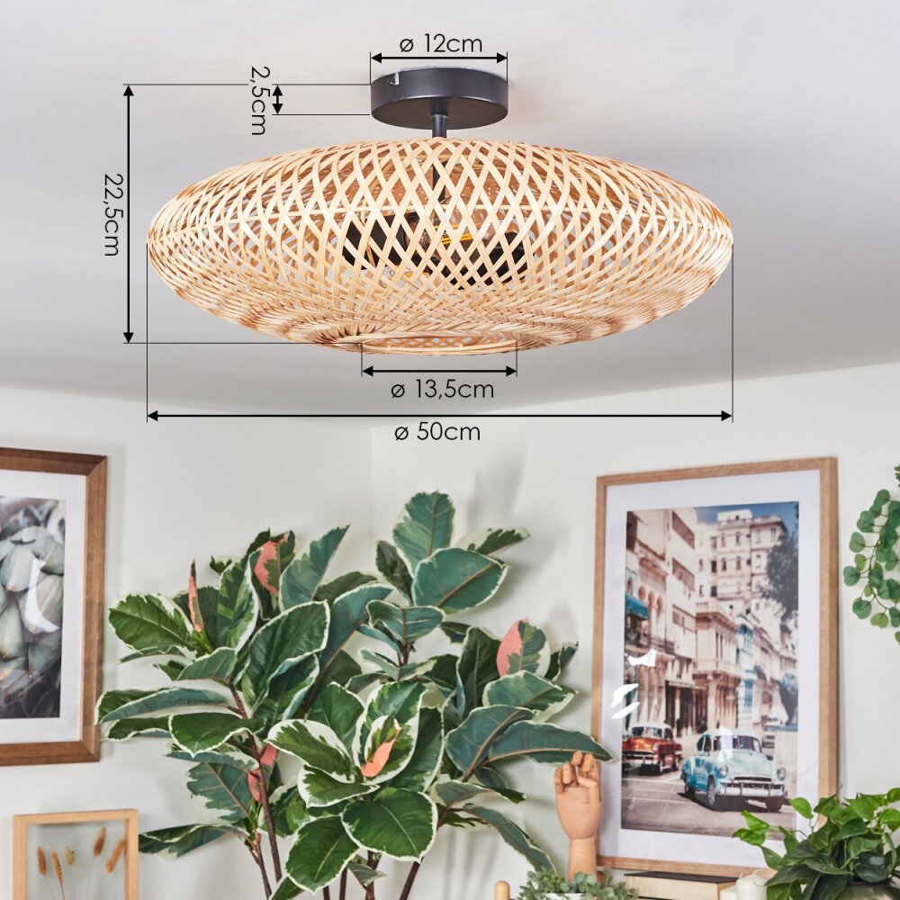 Plafón de techo bohemio moderno con dos luces para sala de estar y dormitorio