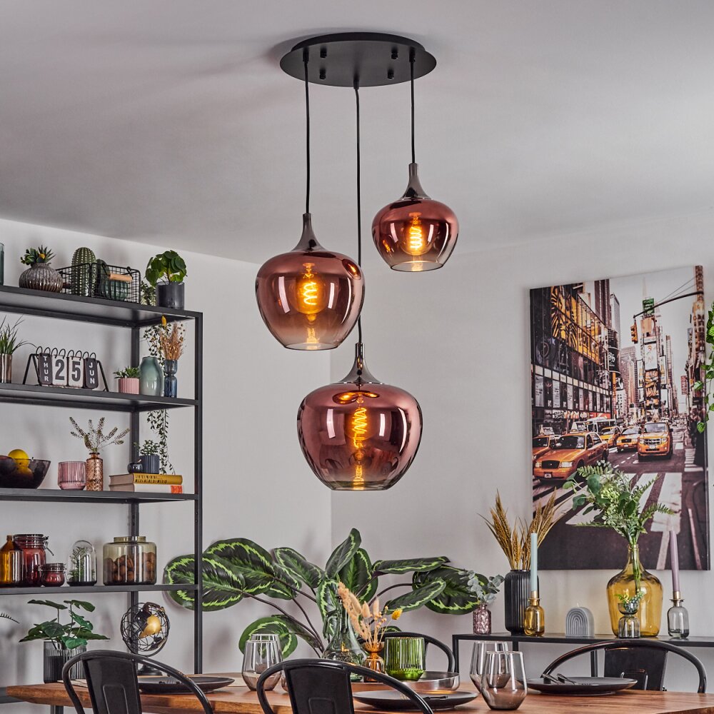 Lámpara colgante moderna industrial tipo clúster para sala de estar y dormitorio