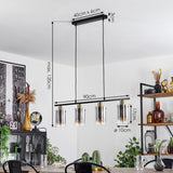 Lámpara colgante lineal vintage industrial con detalles de latón para comedor y sala de estar
