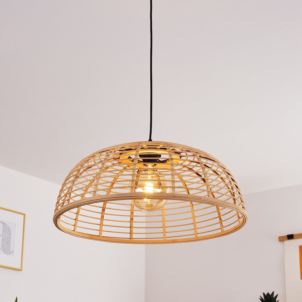 Lámpara colgante de bambú estilo bohemio para cocina y comedor