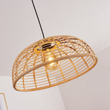 Lámpara colgante de bambú estilo bohemio para cocina y comedor