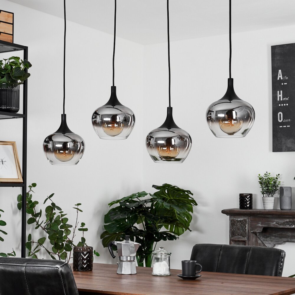 Lámpara colgante moderna de racimo con degradado de forma orgánica para comedor y sala de estar