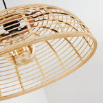 Lámpara colgante de bambú estilo bohemio para cocina y comedor