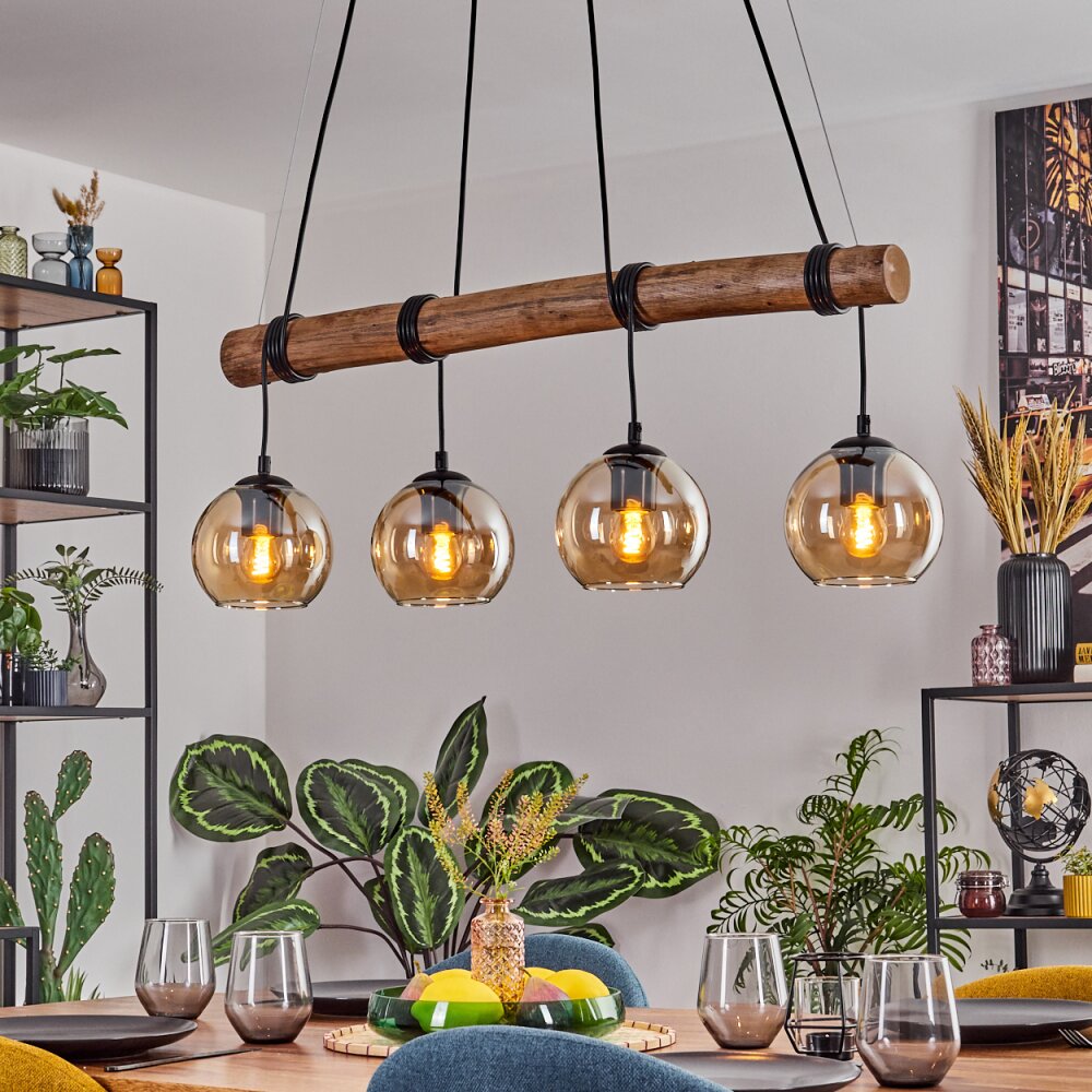 Lámpara colgante lineal bohemia rústica para sala de estar y dormitorio