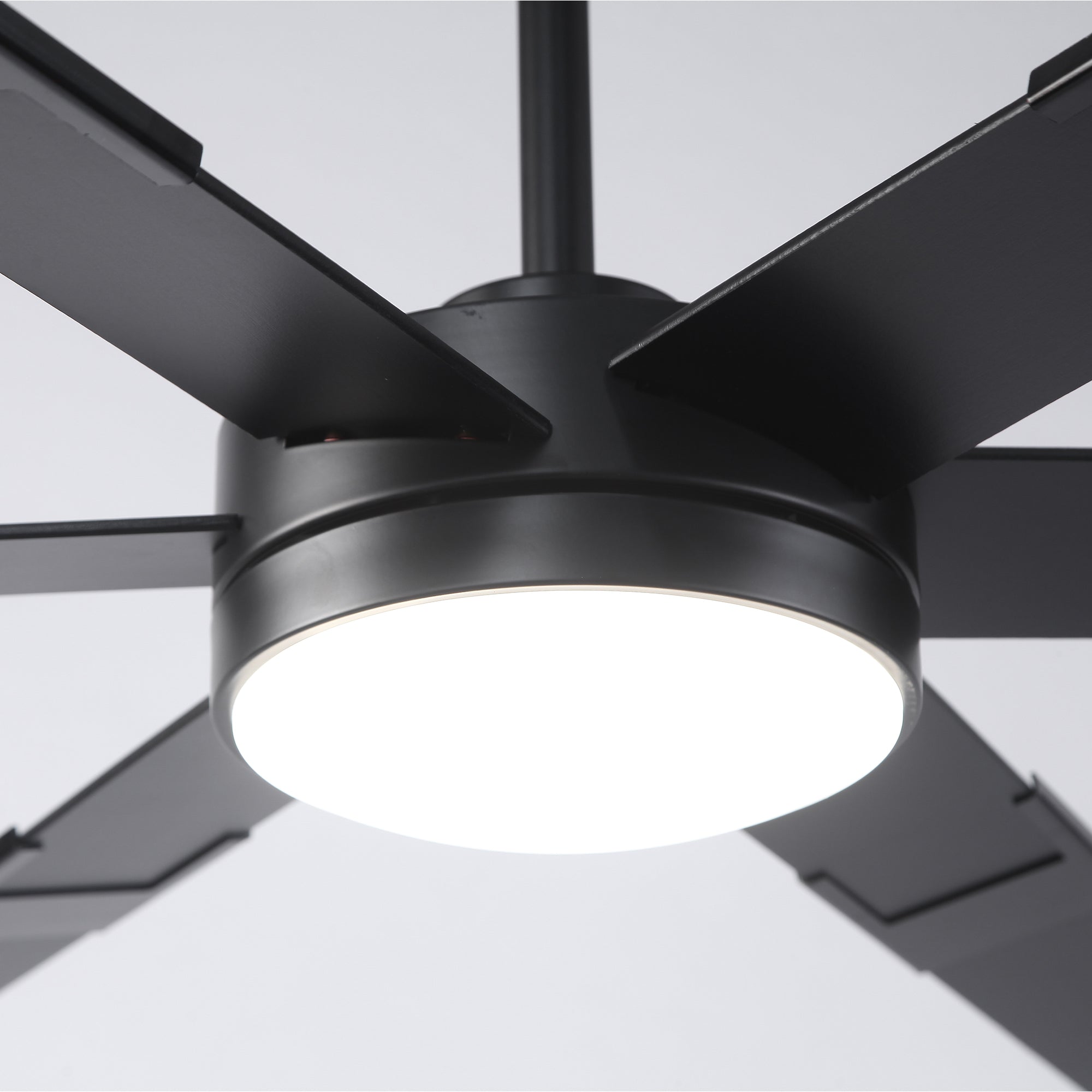 Ventilador de techo LED industrial de 152 cm con aspas de doble cara, luz, APP y mando a distancia