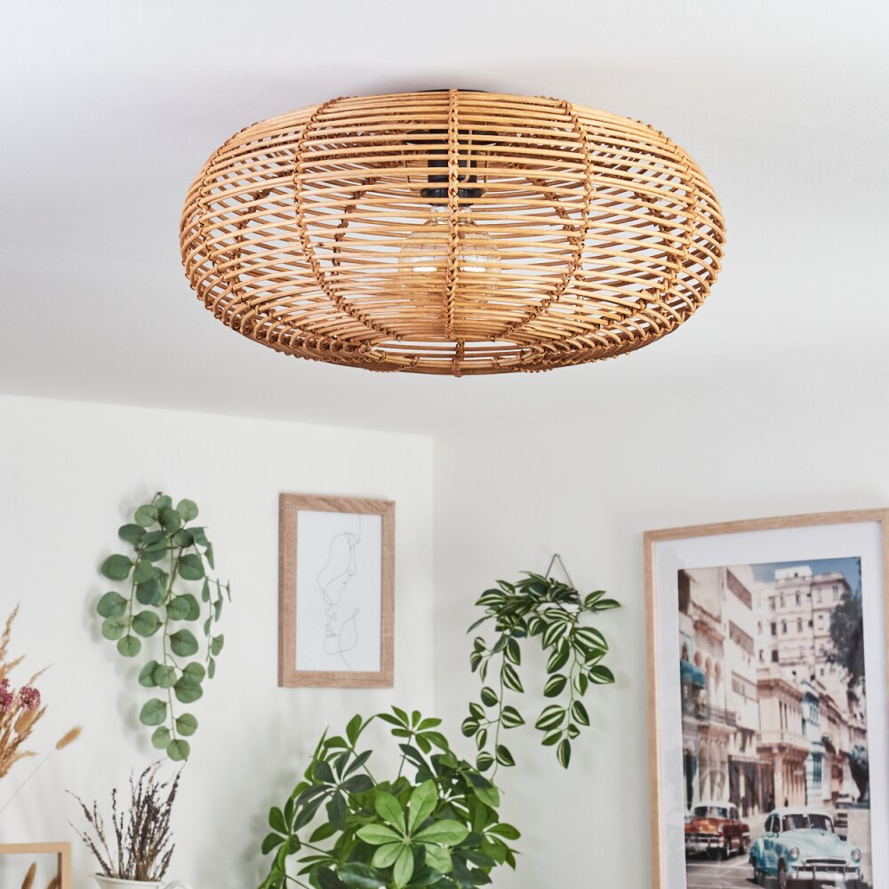 Lámpara de techo escandinava boho de montaje al ras para sala de estar y dormitorio