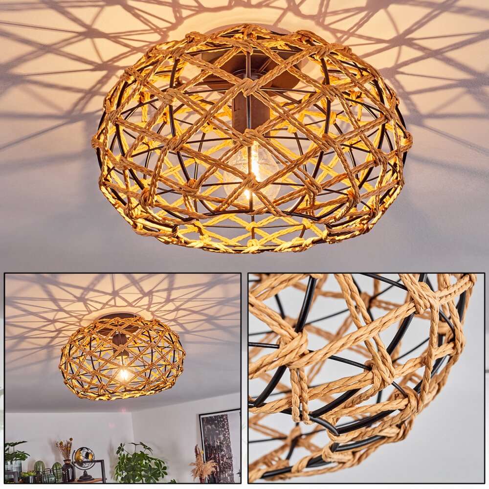 Plafón de techo tejido bohemio para sala de estar y dormitorio