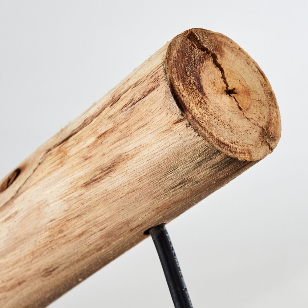 Lámpara colgante lineal industrial rústica de madera y jaula de alambre para comedor y sala de estar