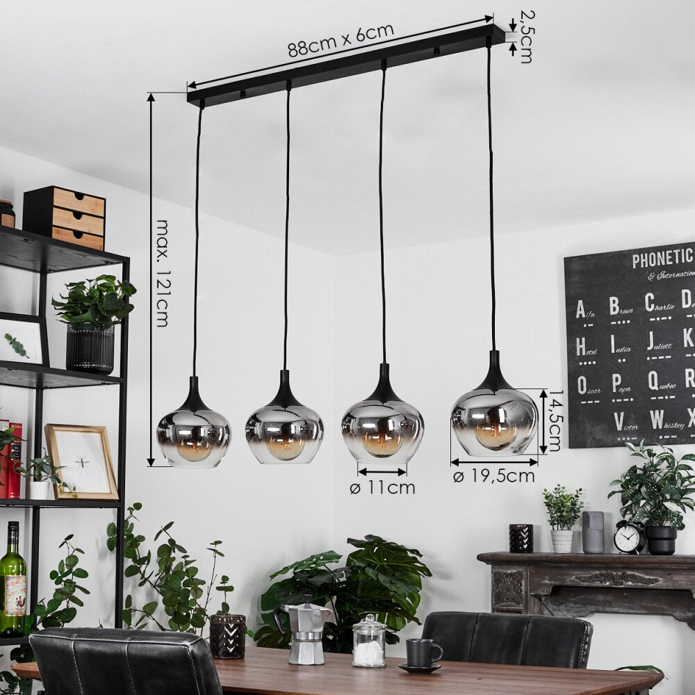 Lámpara colgante moderna de racimo con degradado de forma orgánica para comedor y sala de estar