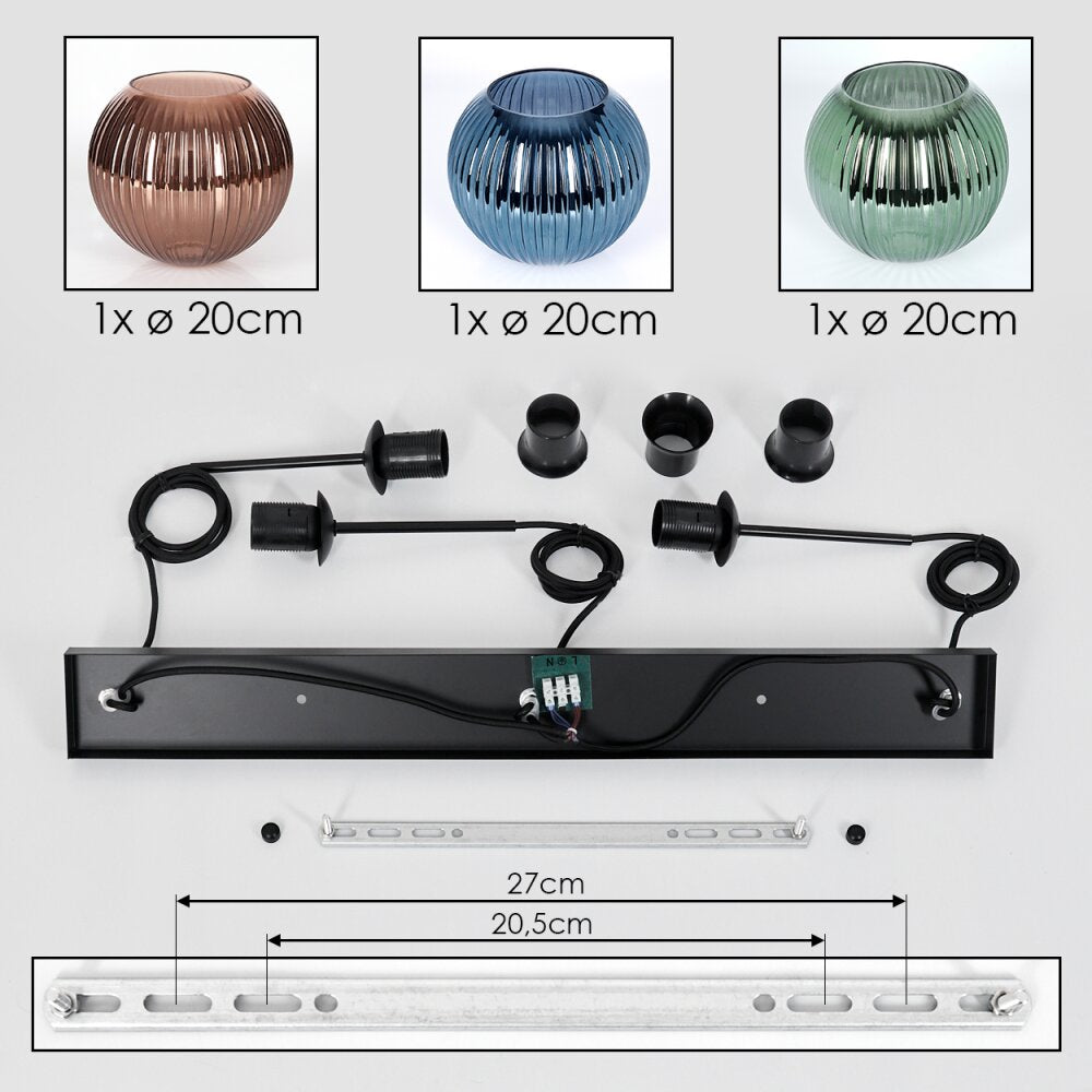 Lámpara colgante lineal bohemia colorida y texturizada para comedor y sala de estar