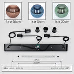 Lámpara colgante lineal bohemia colorida y texturizada para comedor y sala de estar