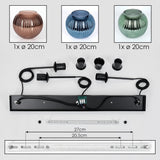 Lámpara colgante lineal bohemia colorida y texturizada para comedor y sala de estar