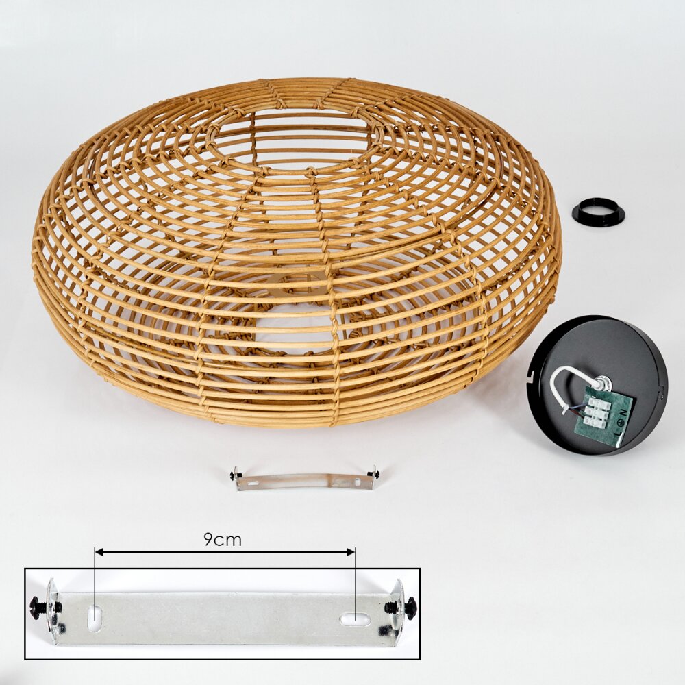 Lámpara de techo escandinava boho de montaje al ras para sala de estar y dormitorio