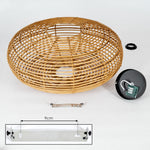 Lámpara de techo escandinava boho de montaje al ras para sala de estar y dormitorio