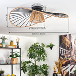 Lámpara de techo al ras Art Déco bohemia para sala de estar y dormitorio