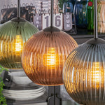 Lámpara colgante lineal bohemia colorida y texturizada para comedor y sala de estar