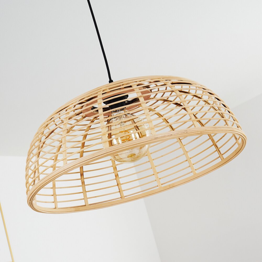 Lámpara colgante de bambú estilo bohemio para cocina y comedor