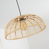 Lámpara colgante de bambú estilo bohemio para cocina y comedor