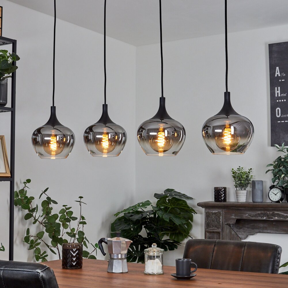 Lámpara colgante moderna de racimo con degradado de forma orgánica para comedor y sala de estar