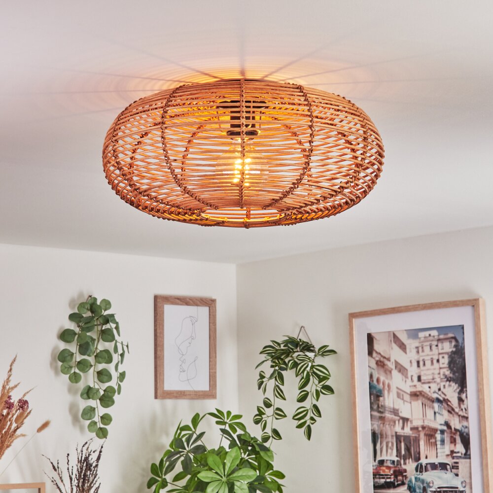 Lámpara de techo escandinava boho de montaje al ras para sala de estar y dormitorio