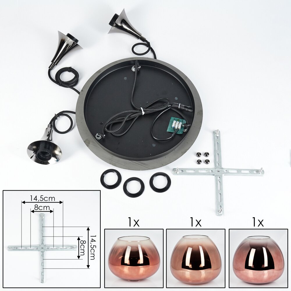 Lámpara colgante moderna industrial tipo clúster para sala de estar y dormitorio