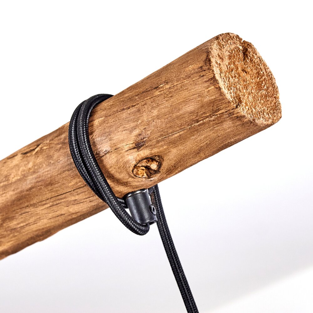 Lámpara colgante de grupo perforado de madera rústica bohemia para comedor y sala de estar