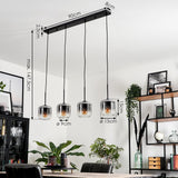 Lámpara colgante lineal moderna con degradado lineal para comedor y sala de estar