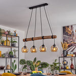 Lámpara colgante lineal bohemia rústica para sala de estar y dormitorio