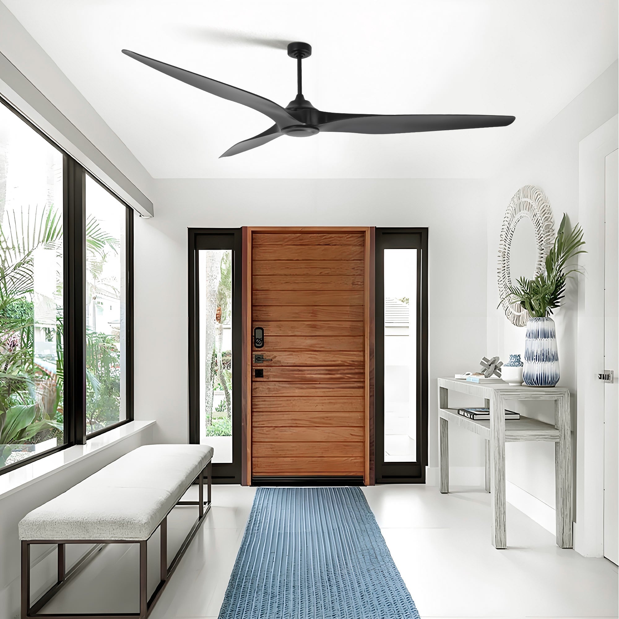 Ventilador de techo Simon Ø254 cm negro IP44 con mando a distancia