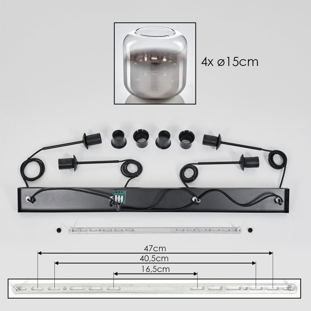 Lámpara colgante lineal moderna con degradado lineal para comedor y sala de estar