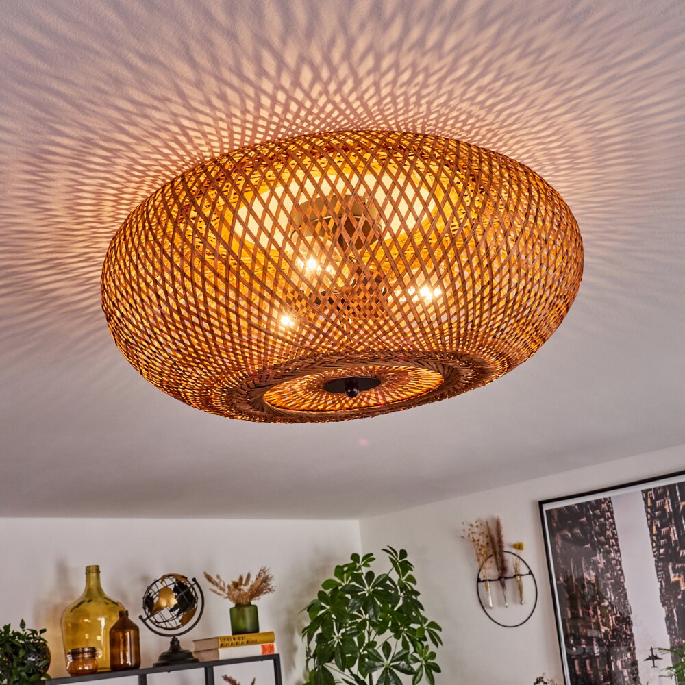 Lámpara de techo al ras de estilo bohemio para sala de estar y dormitorio