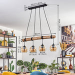 Lámpara colgante lineal bohemia rústica para sala de estar y dormitorio