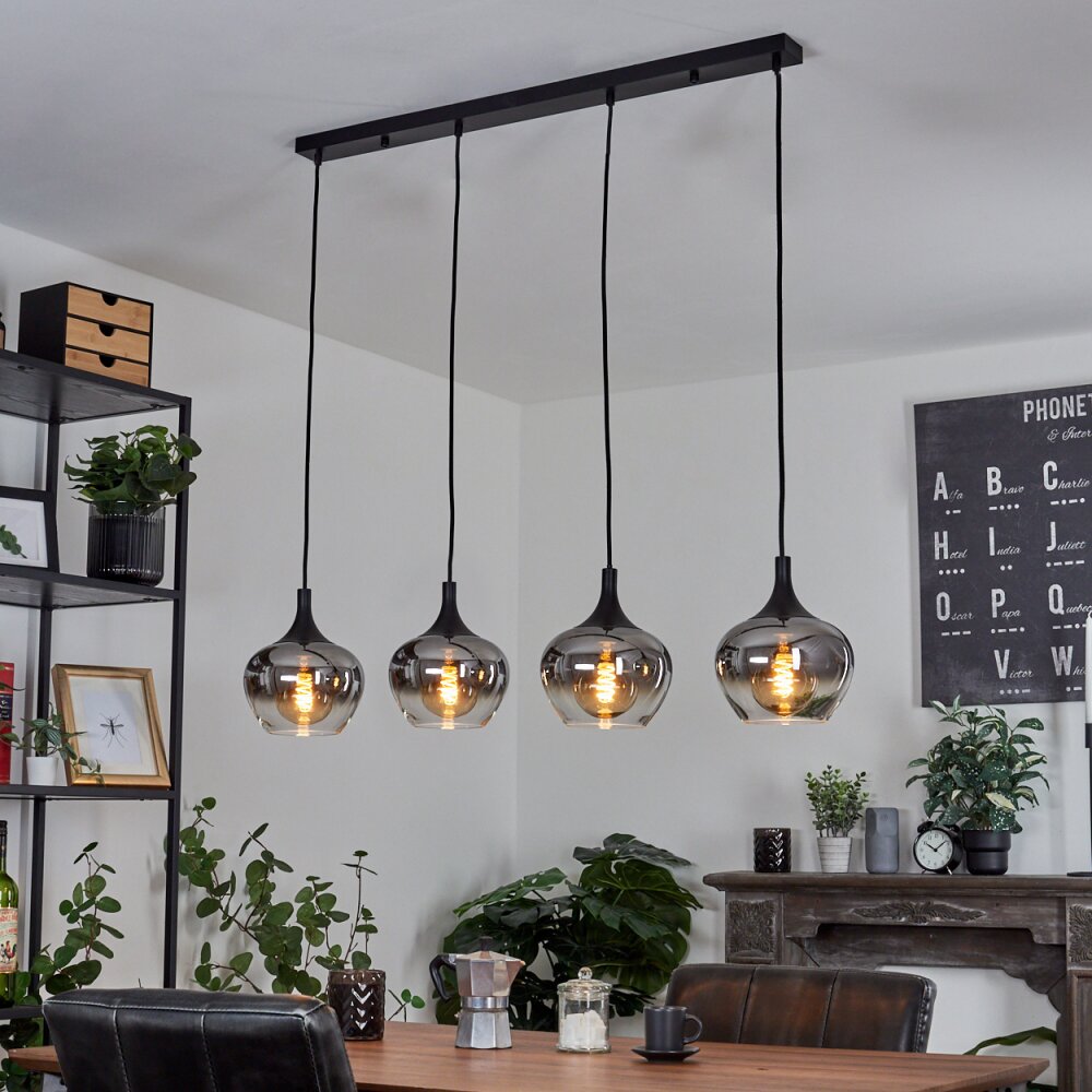 Lámpara colgante moderna de racimo con degradado de forma orgánica para comedor y sala de estar