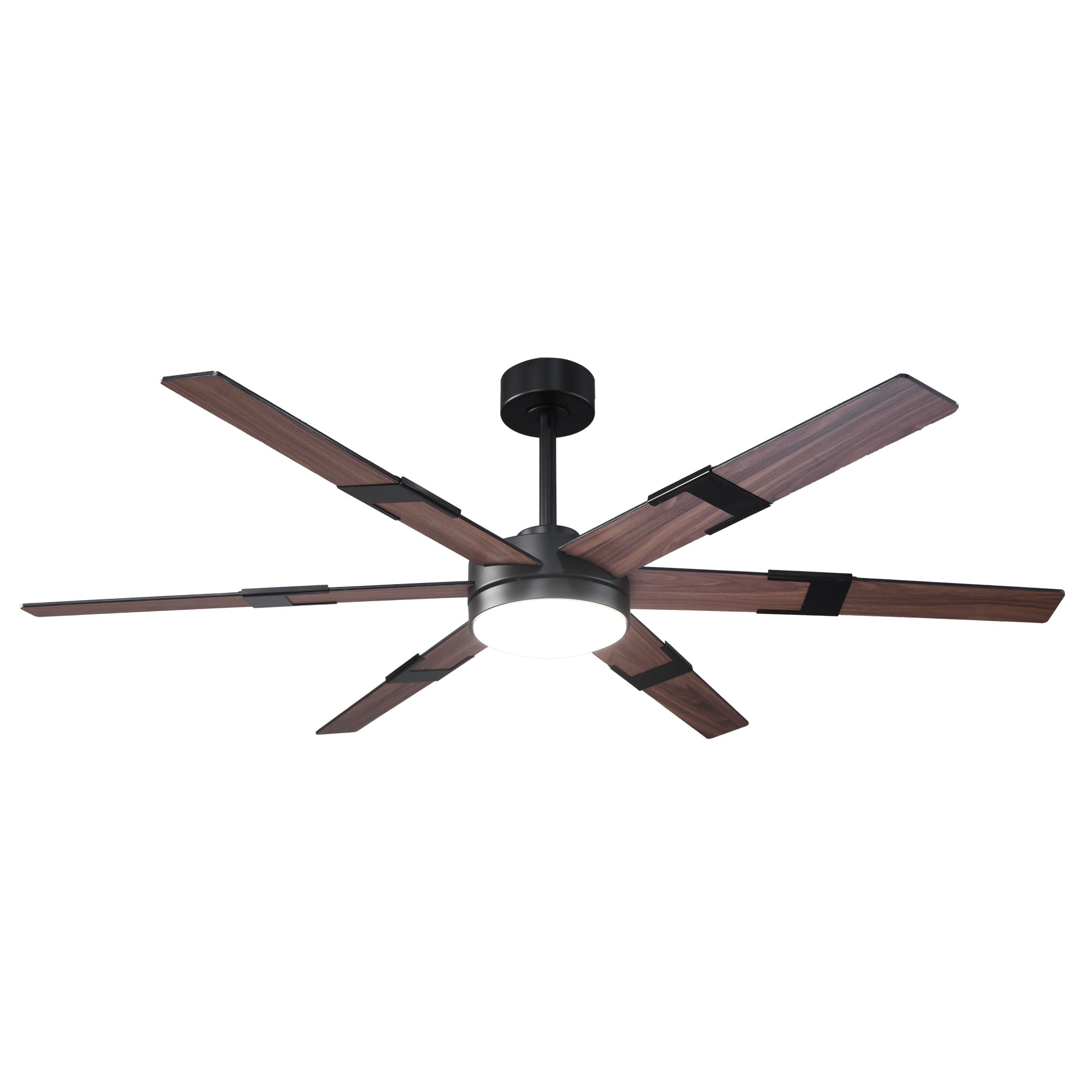Ventilador de techo LED industrial de 152 cm con aspas de doble cara, luz, APP y mando a distancia