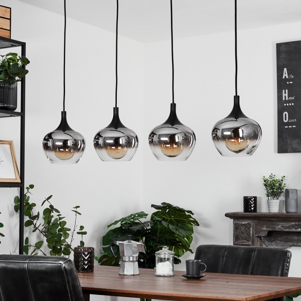 Lámpara colgante moderna de racimo con degradado de forma orgánica para comedor y sala de estar