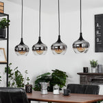 Lámpara colgante moderna de racimo con degradado de forma orgánica para comedor y sala de estar