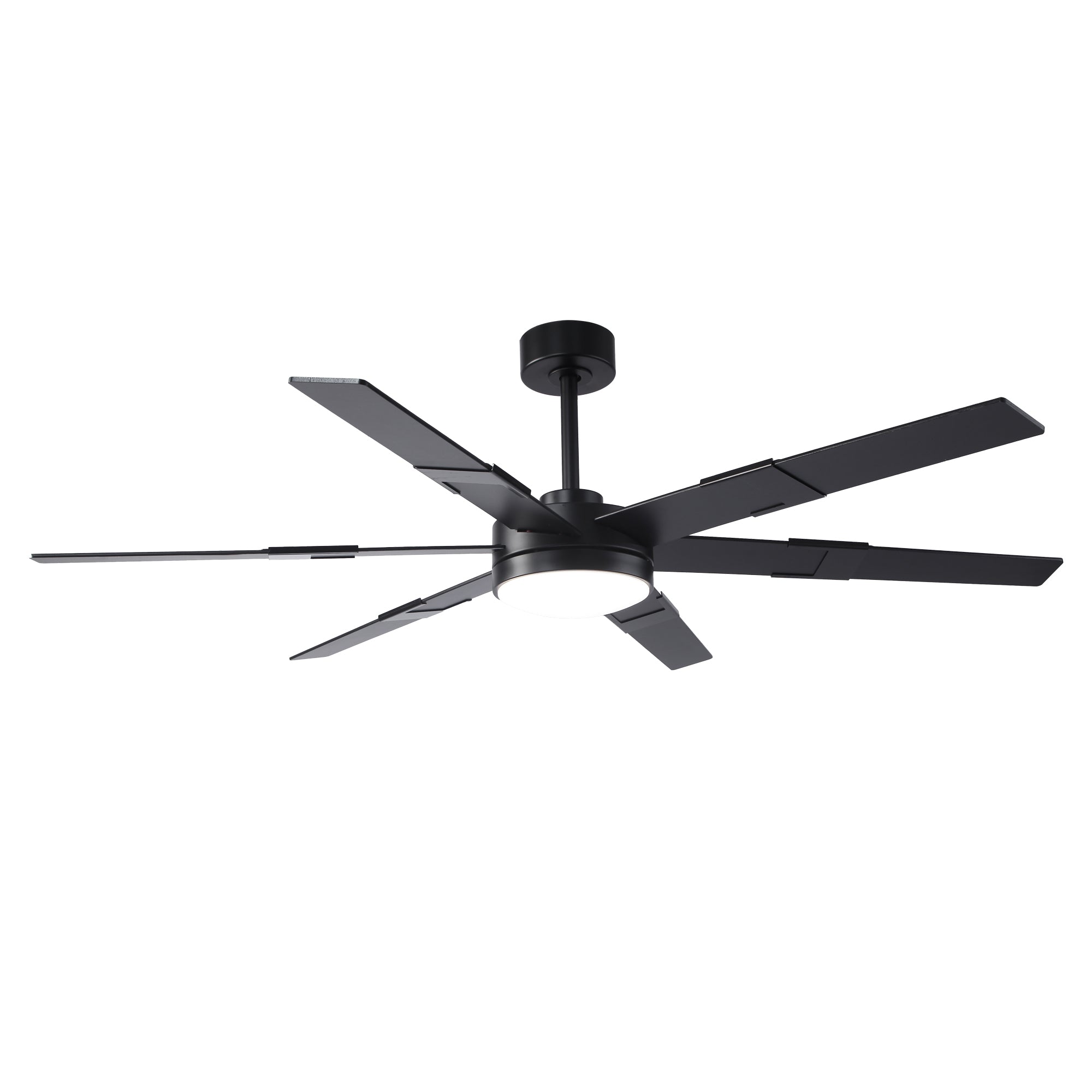 Ventilador de techo LED industrial de 152 cm con aspas de doble cara, luz, APP y mando a distancia